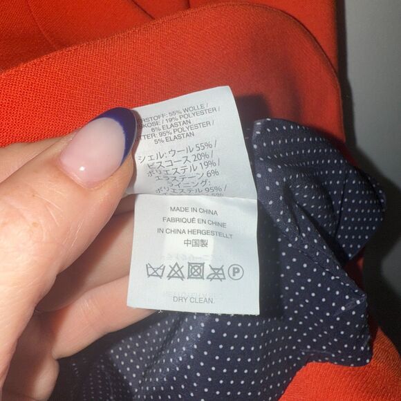 J. Crew Parke Wool Blend Blazer In Orange - 8 - Picture 11 of 11